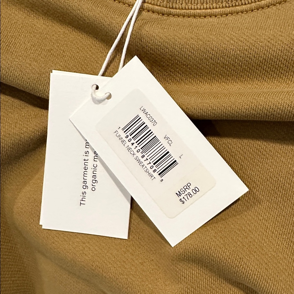 New Frame sweatshirt New with tags  size large mustard / brown color - Picture 7 of 8